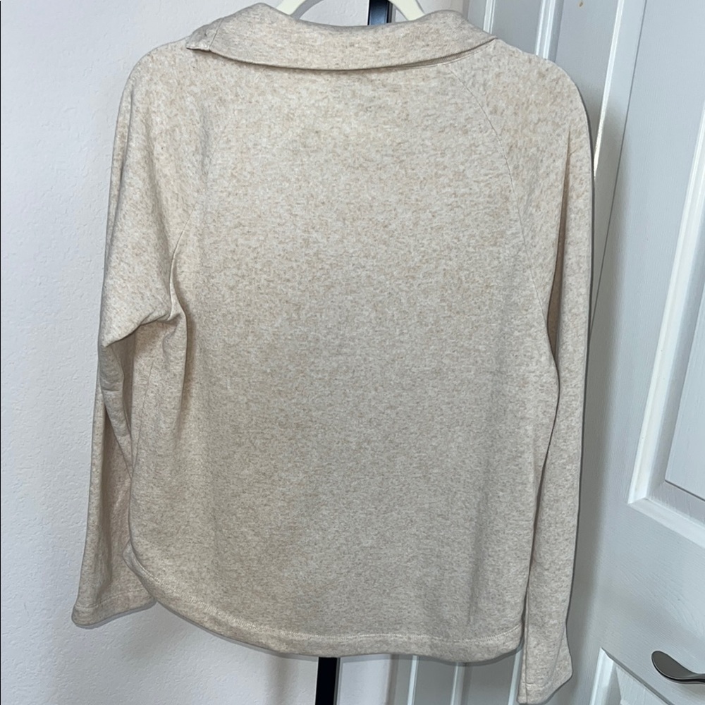 J. Crew Cream Cowl Neck Sweater with Relaxed Fit - Picture 4 of 14